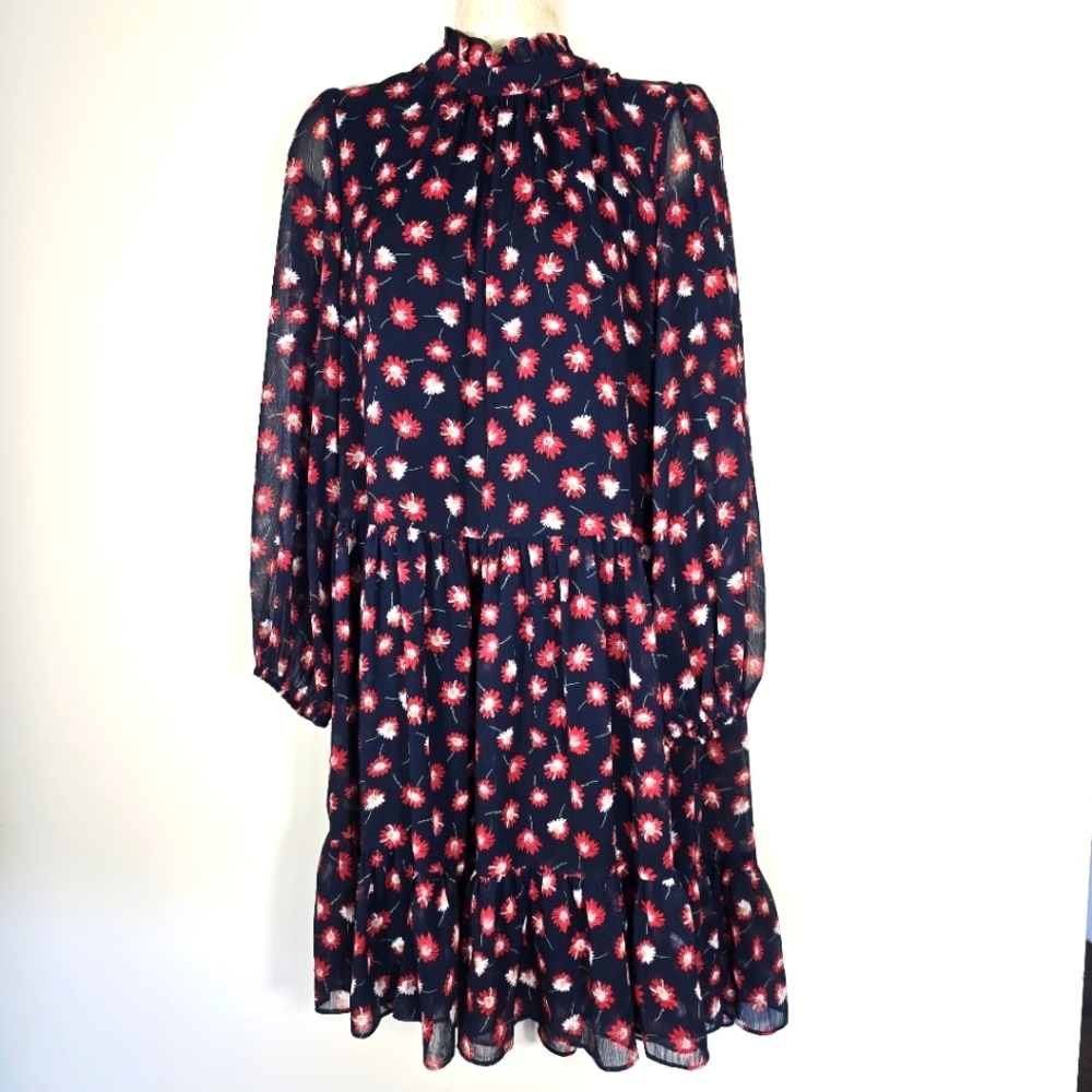 Gabby Skye Floral Dress - Navy and Red Size 10